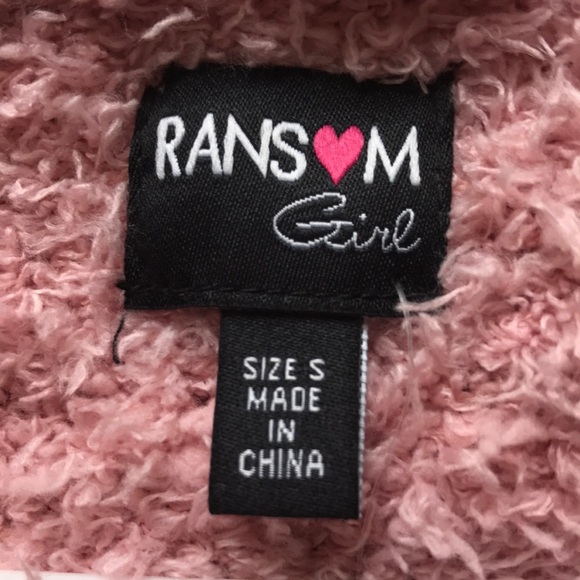 Pink Fuzzy Sweater w/ Hood - Picture 3 of 3